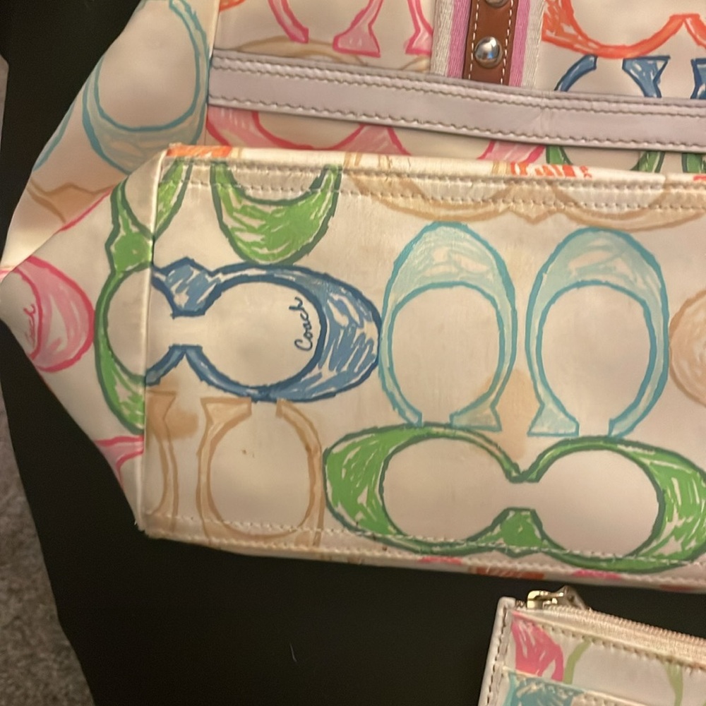 Coach Colorful  C Patterned Women's Tote Bag - Picture 17 of 17